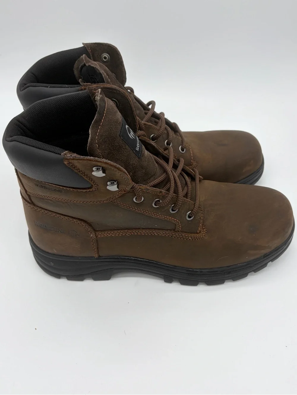 Wolverine Brown Lace-Up Work Boots